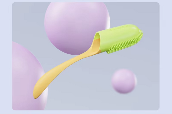 "Weiche TPR Zahnreinigungsbürste, sanfte Borsten, ergonomisch, in Gelb, Grau, Rosa, zur wirksamen Mundpflege"