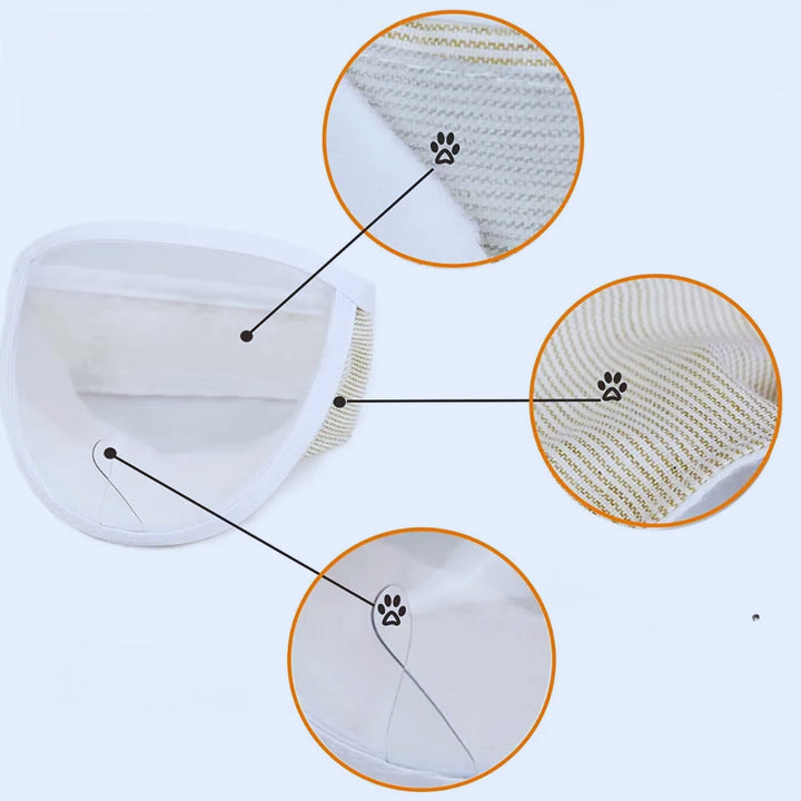 Weiche, verstellbare Katzen Halskrause Maske für optimalen Schutz; verhindert Kratzer, mit atmungsaktivem Stoff.