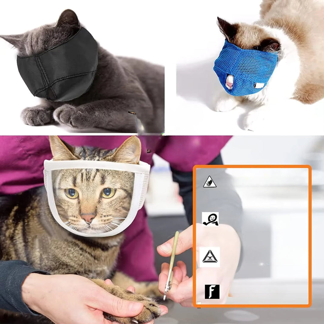 Weiche, verstellbare Katzen Halskrause Maske für optimalen Schutz; verhindert Kratzer, mit atmungsaktivem Stoff.
