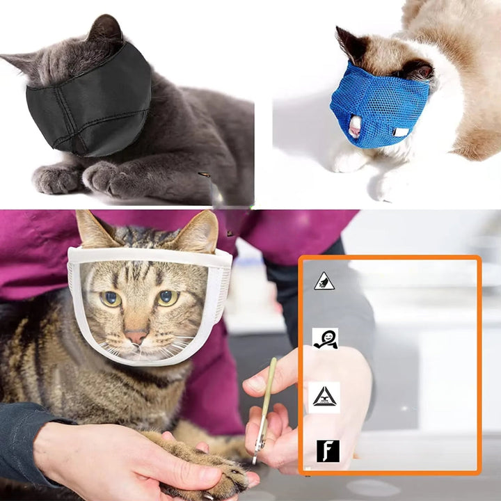 Weiche, verstellbare Katzen Halskrause Maske für optimalen Schutz; verhindert Kratzer, mit atmungsaktivem Stoff.