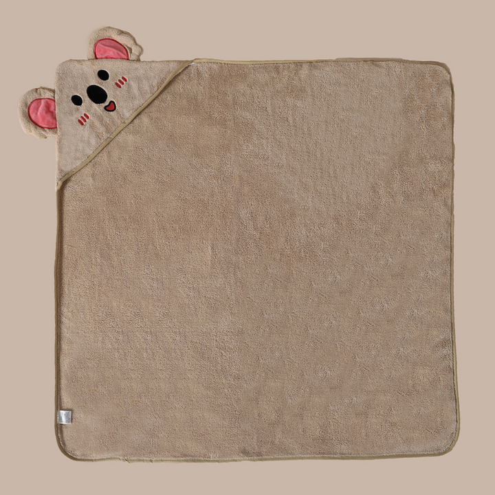 "Weiches Babybadetuch mit Ohren-Kapuze, saugfähiges Frottee, warm, schnell trocknend, ideal für Badespaß"