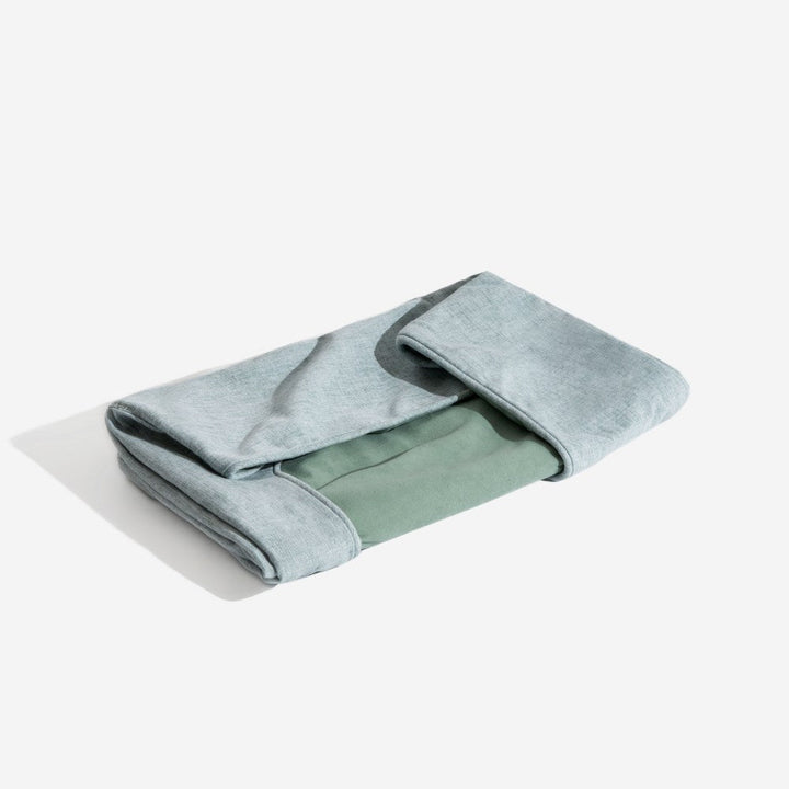 Weiches Katzenbett aus Baumwollsamt, rutschfest, waschbar, in Gelb, Grau, Grün. Rechteckige Form für höchsten Komfort.