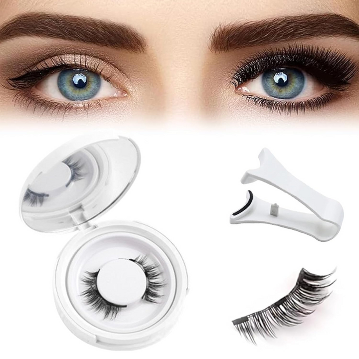 "Wiederverwendbare magnetische Wimpern für mühelosen Glamour, keine Kleber, voluminöser natürlicher Look, einfach anzuwenden.