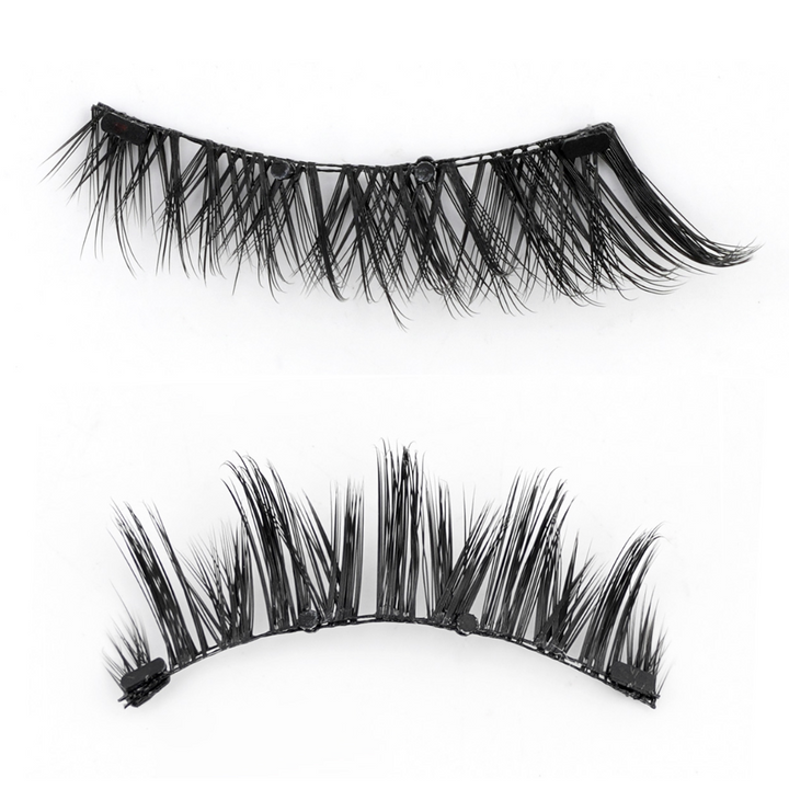 "Wiederverwendbare magnetische Wimpern für mühelosen Glamour, keine Kleber, voluminöser natürlicher Look, einfach anzuwenden.