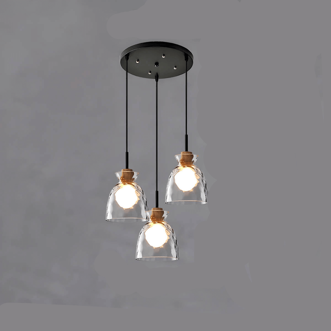 Moderner Glas-Kronleuchter, 1/3 Köpfe