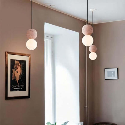 Hängeleuchte Zement & Glas Designleuchte