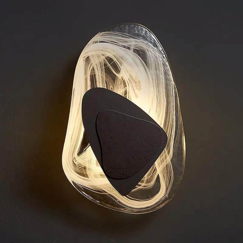 Moderne LED-Wandleuchte aus Glas