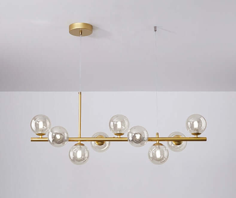 Suspension de table à manger luxueuse en verre