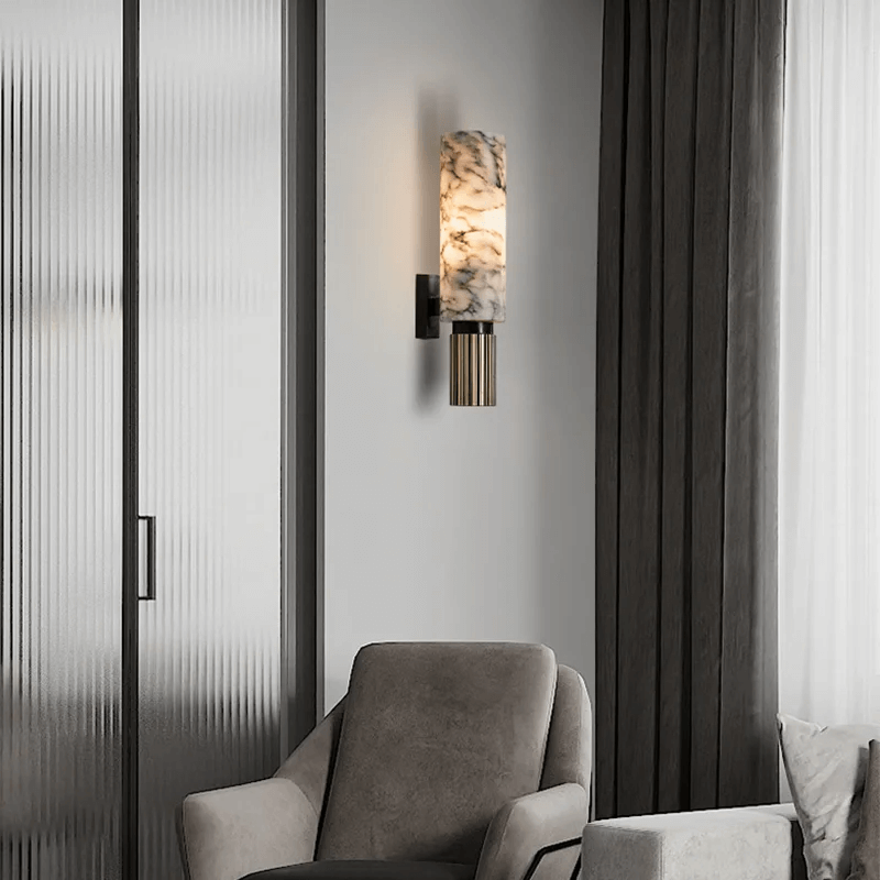 Elegante Marmor Wandleuchte