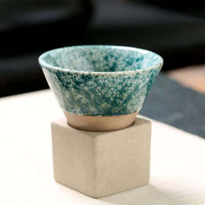 Handgefertigte Keramik Teetasse - Japanischer Stil