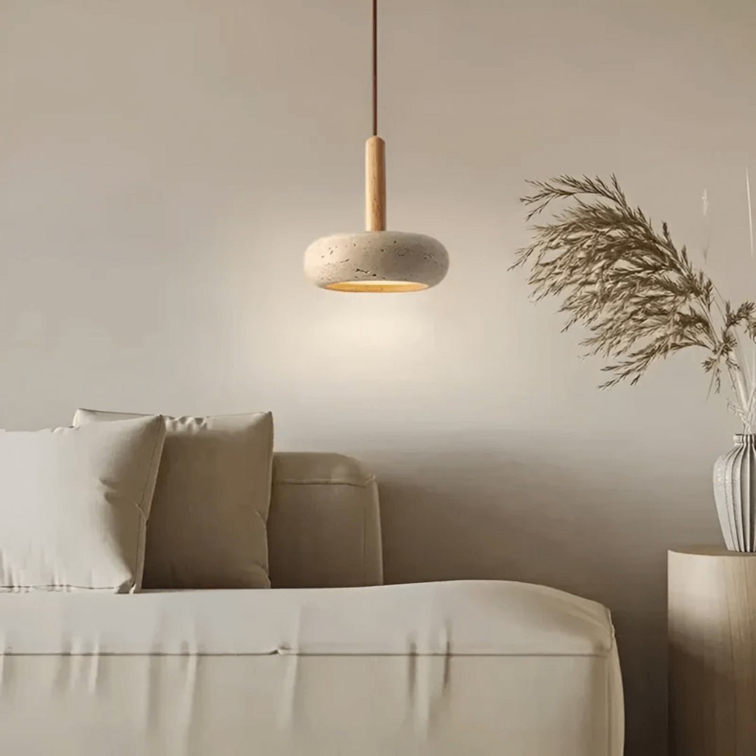 LED Deckenleuchte Retro Design Holzoptik
