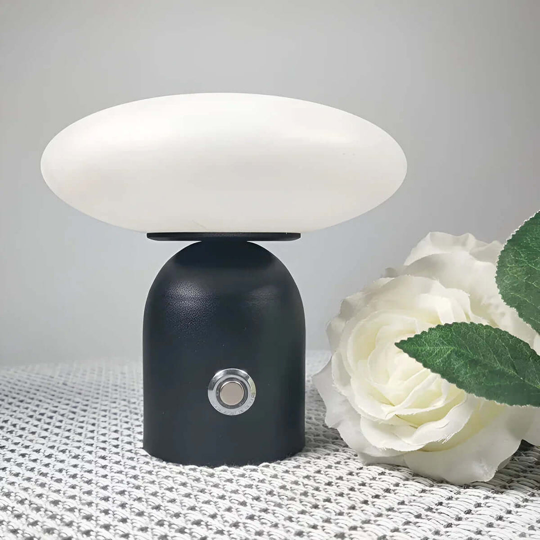 Skandinavische LED Tischlampe Pilz Design Akku Nordic