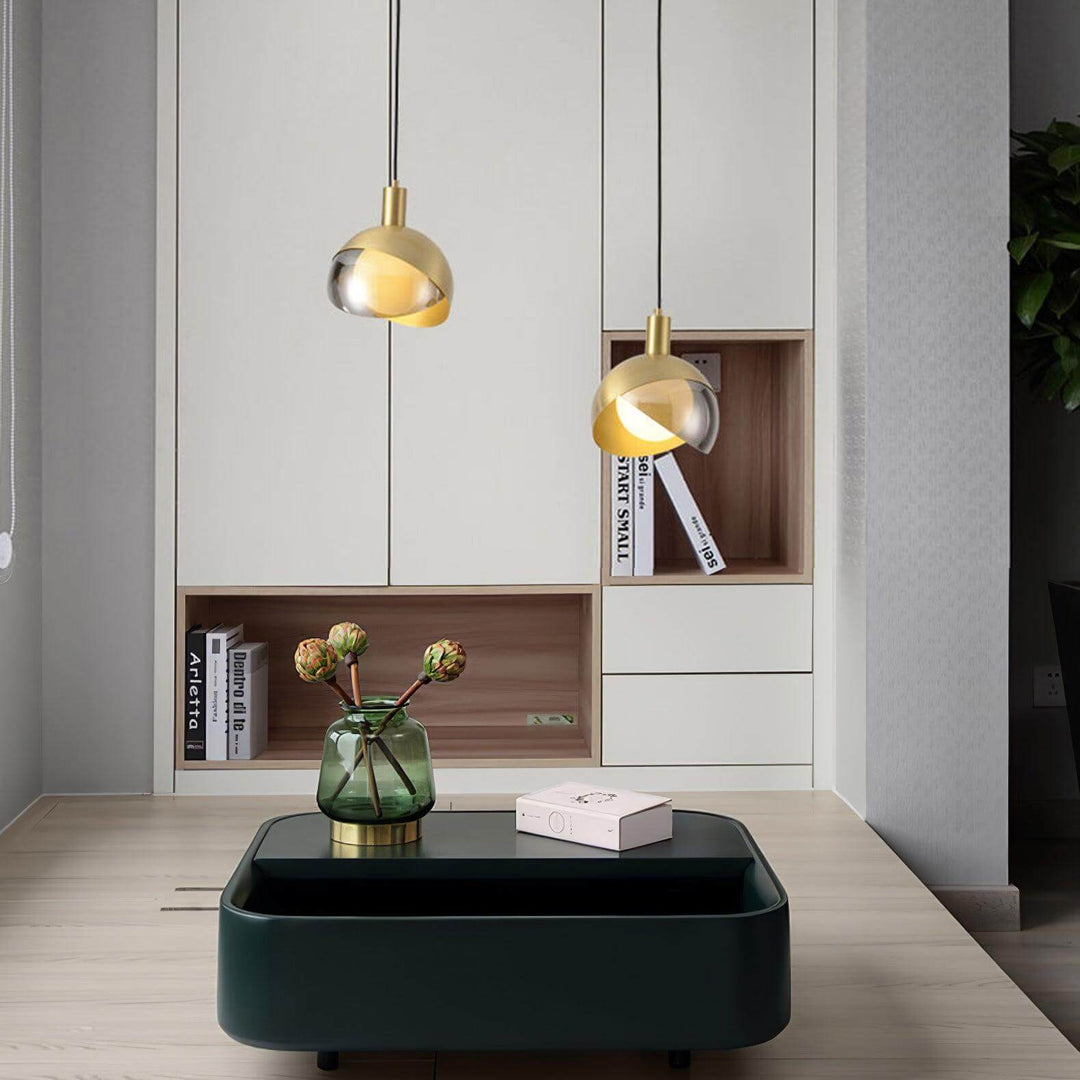 Elegante Pendelleuchte - Glas Metall Design