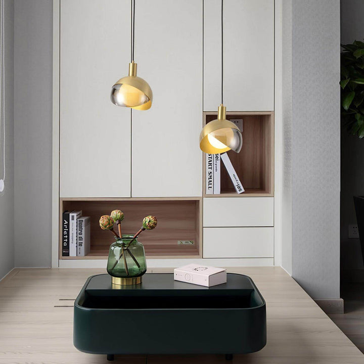 Elegante Pendelleuchte - Glas Metall Design