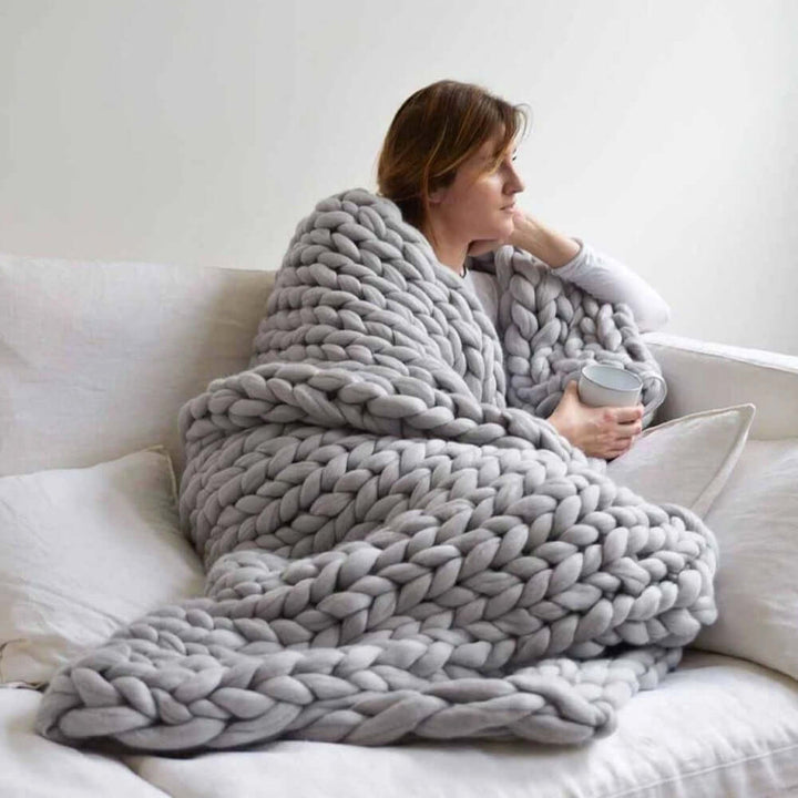 XXL Kuscheldecke Strickgarn - Weiche & Voluminöse DIY Decke
