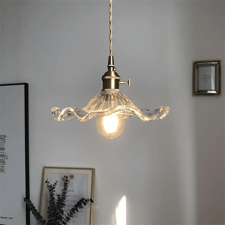 Blumen Pendelleuchte Glas LED