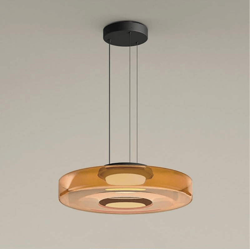 Elegante Bauhaus Glas-Hängeleuchte