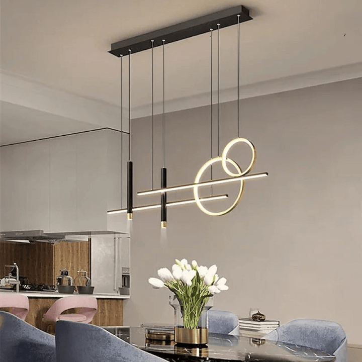 Moderne LED Hängeleuchte Schwarz