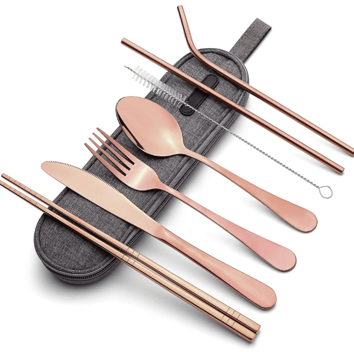Ensemble de couverts compacts en acier inoxydable - Durable et élégant