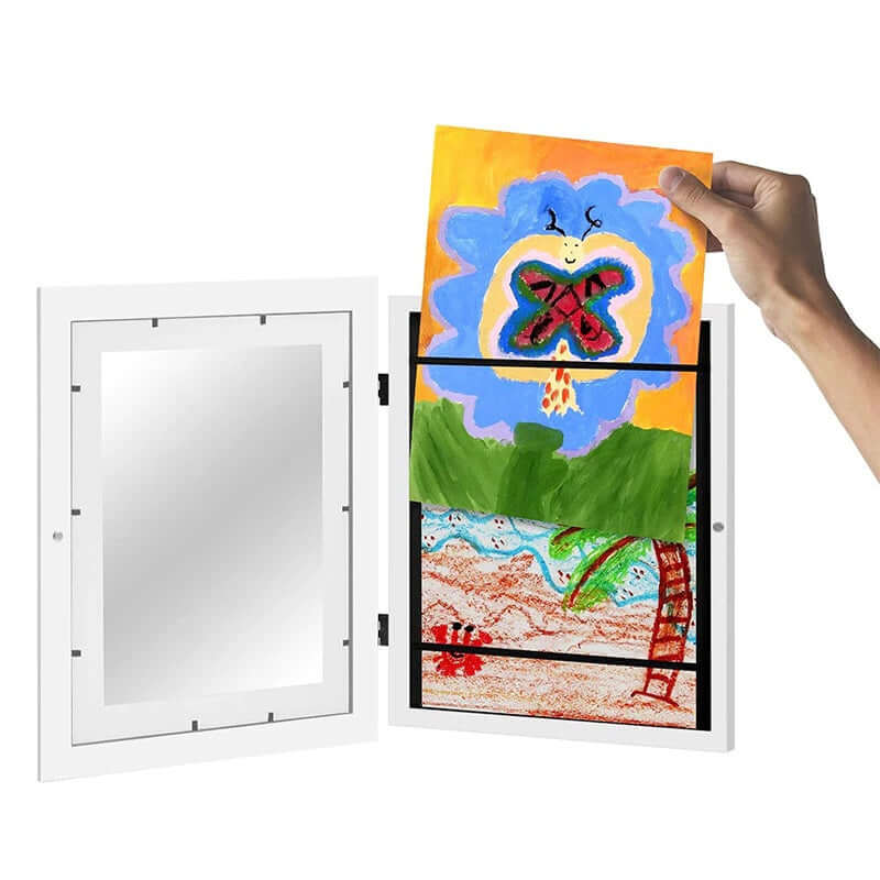 Kinder-Bilderrahmen mit Magnettafel: Kreative Präsentation von Kunstwerken