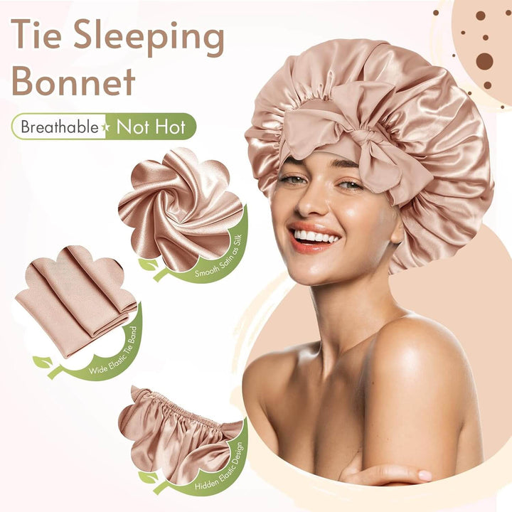Satin Schlafmütze Damen, verstellbar