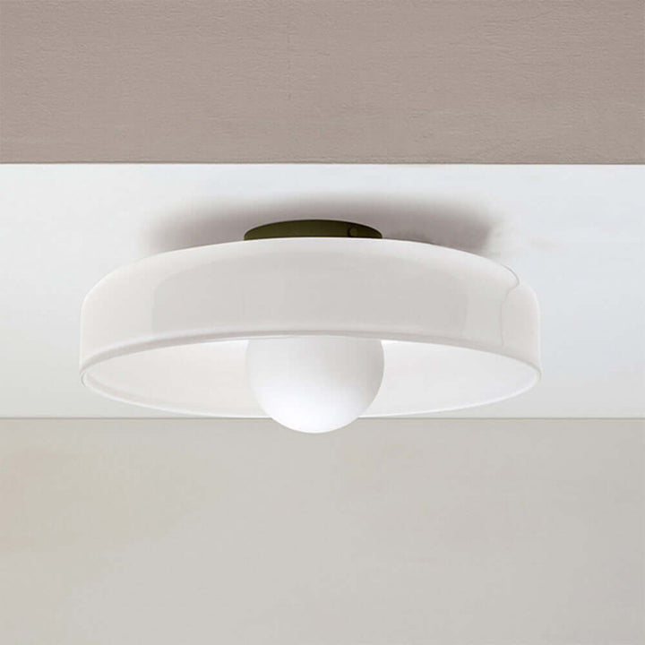 Plafonnier rond moderne en verre