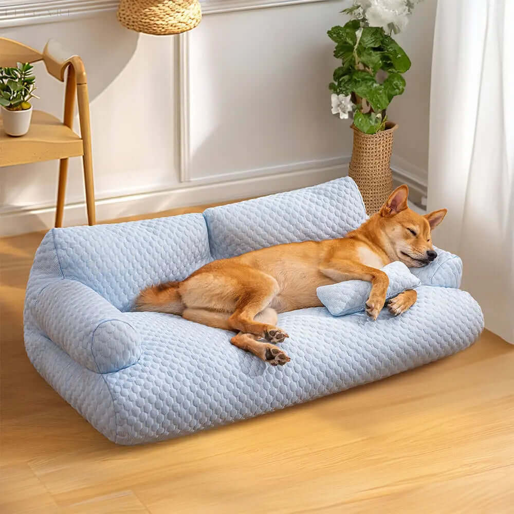 Panier lavable en peluche pour animaux de compagnie - Orthopédique et confortable