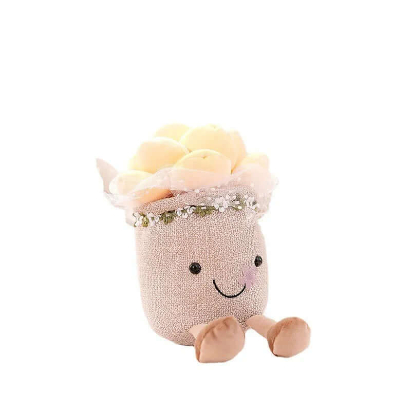 Peluche fleur câline - compagnon d'oreiller doux