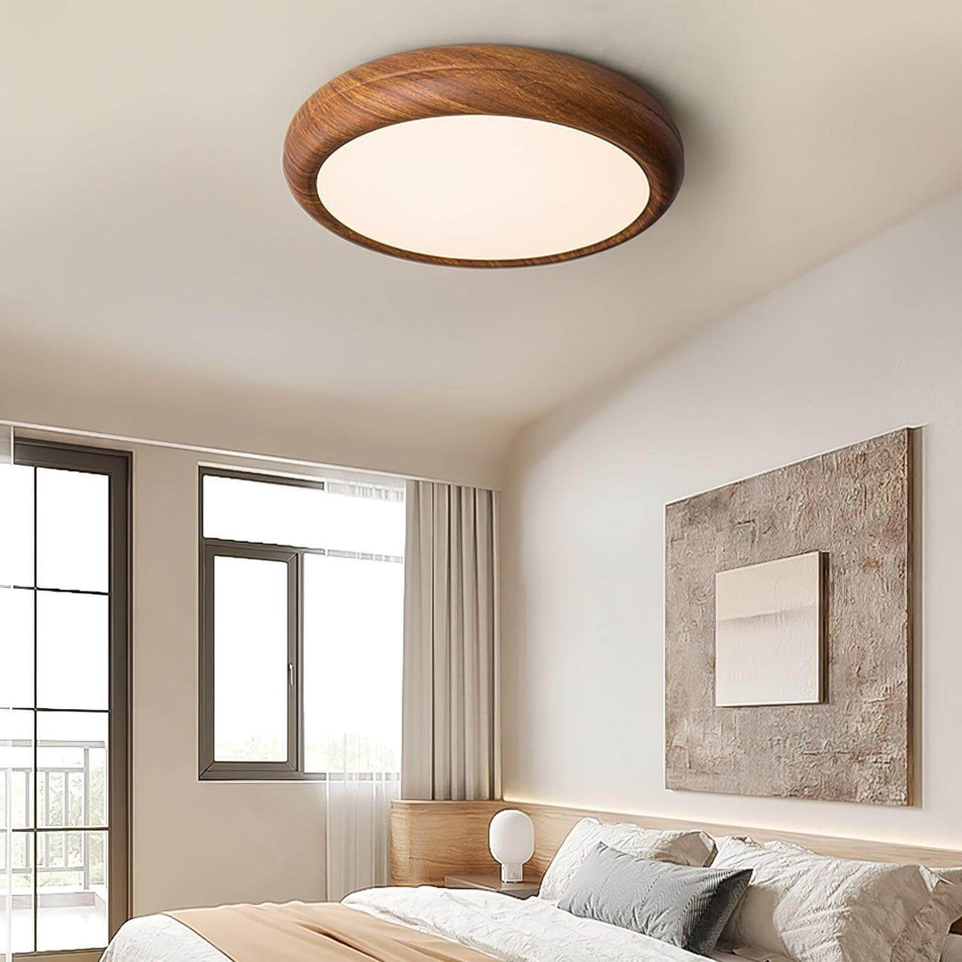 LED Deckenleuchte Holzoptik Modern Rund