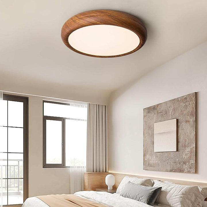 LED Deckenleuchte Holzoptik Modern Rund