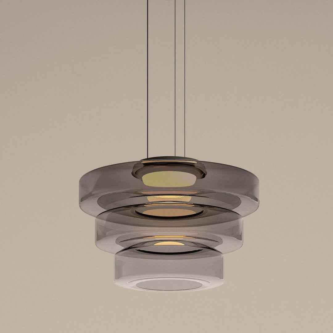 Élégante suspension en verre Bauhaus