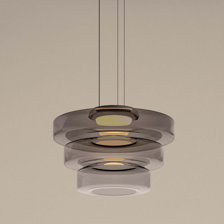 Élégante suspension en verre Bauhaus