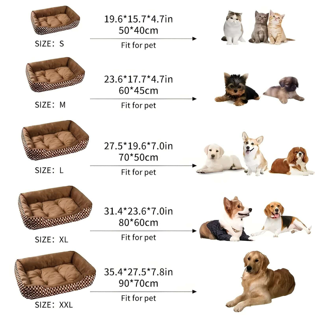 Lit orthopédique en peluche pour animaux de compagnie