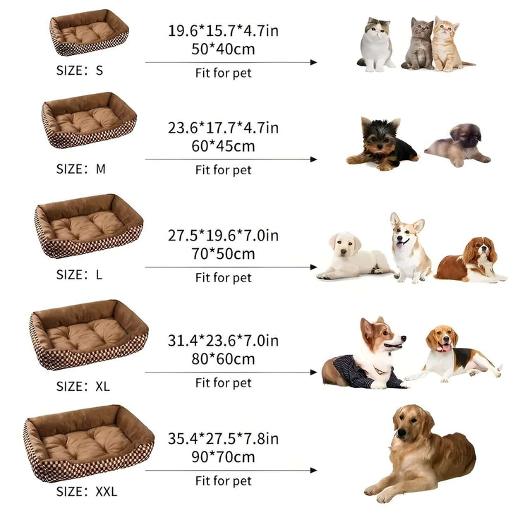 Lit orthopédique en peluche pour animaux de compagnie