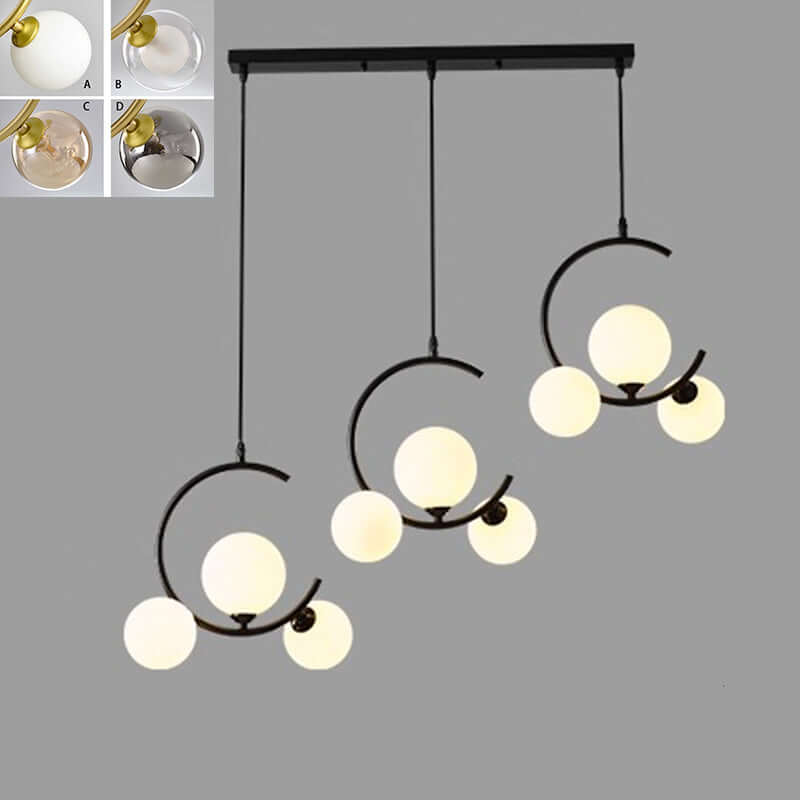 Moderne LED-Pendelleuchte, dimmbar, 3 Lichtköpfe