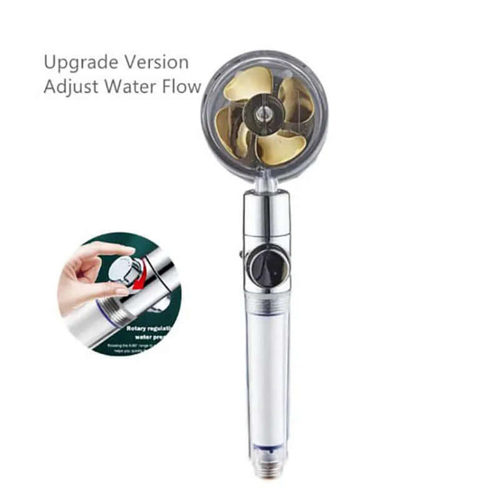Wassersparender 360° Duschkopf mit Turbo