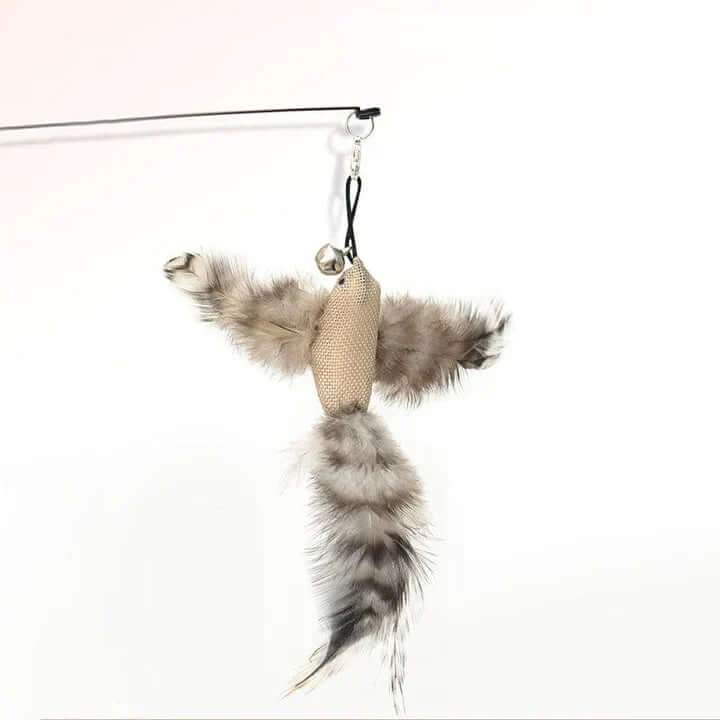 Jouet interactif pour chat - Oiseau à plumes