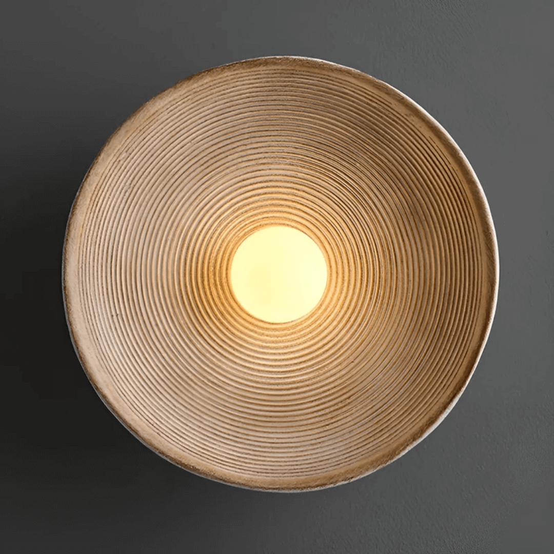 Runde LED Wandleuchte Harz Glas Modern Design