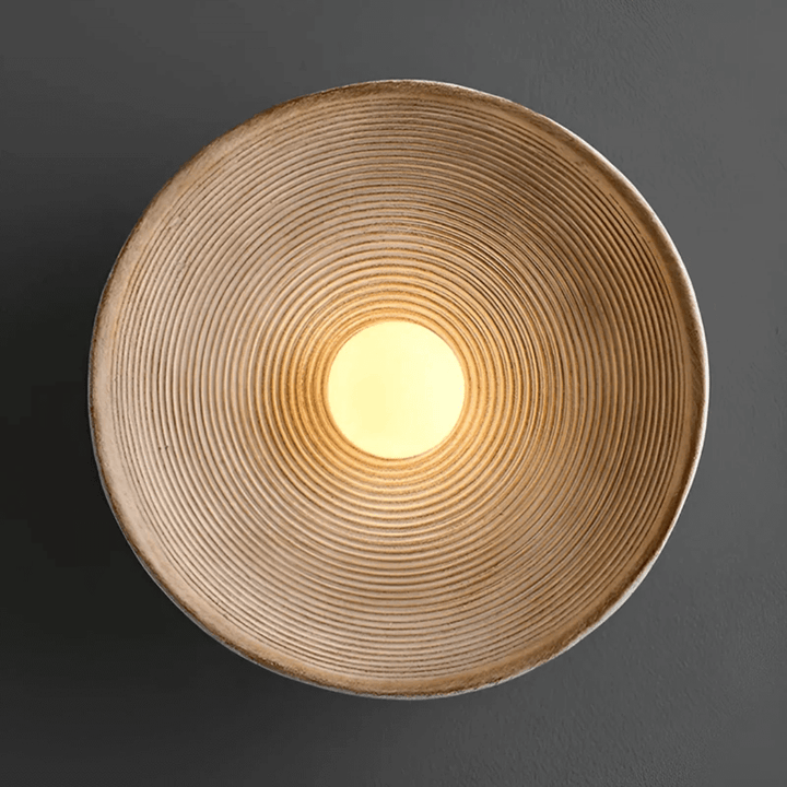Runde LED Wandleuchte Harz Glas Modern Design