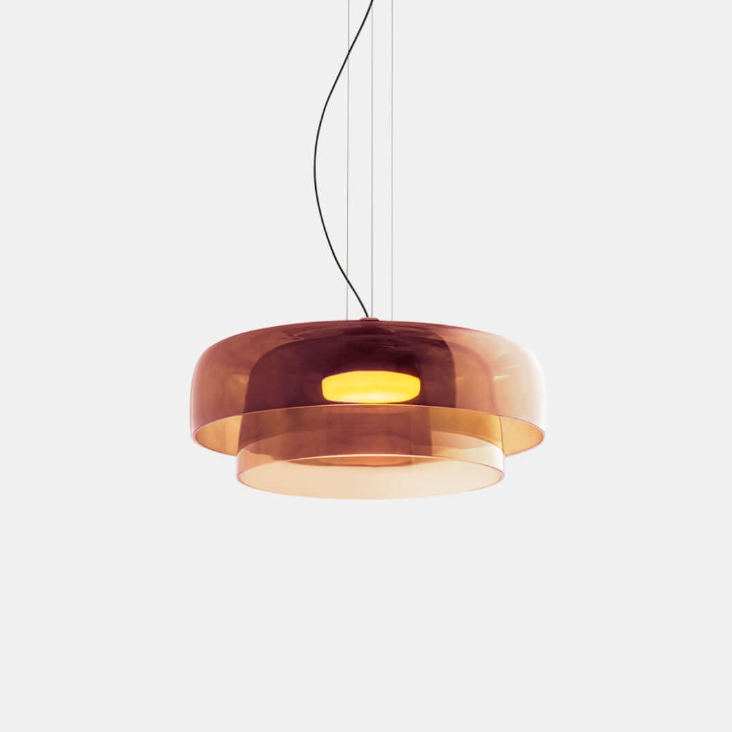Elegante Glas-Pendelleuchte mit LED