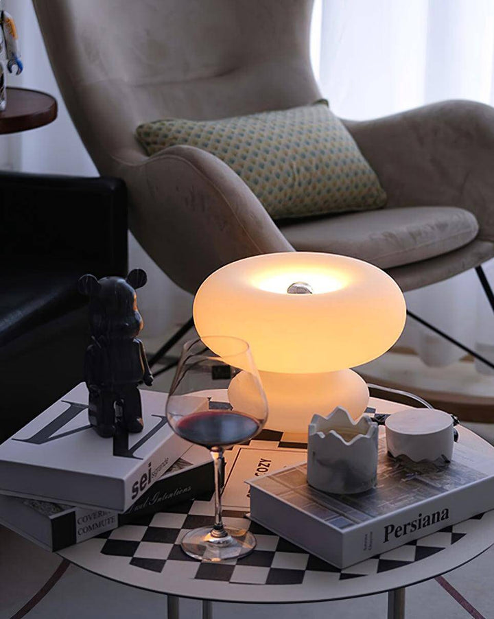 Lampe de table Donut design moderne éclairage intérieur LED