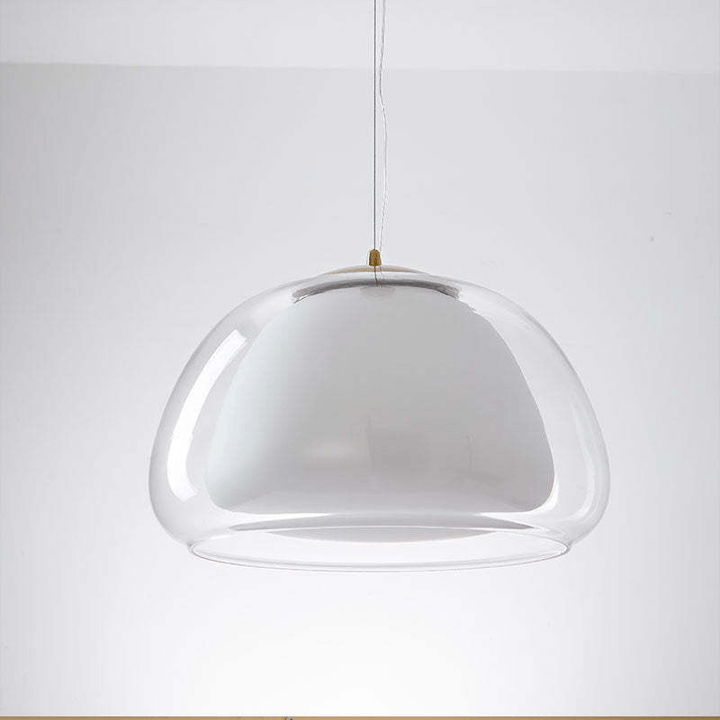 Moderne Milchglas Hängeleuchte Jelly