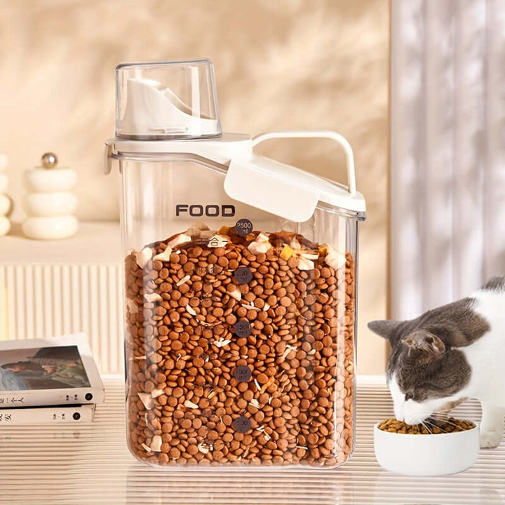 Récipient hermétique pour aliments secs avec tasse à mesurer