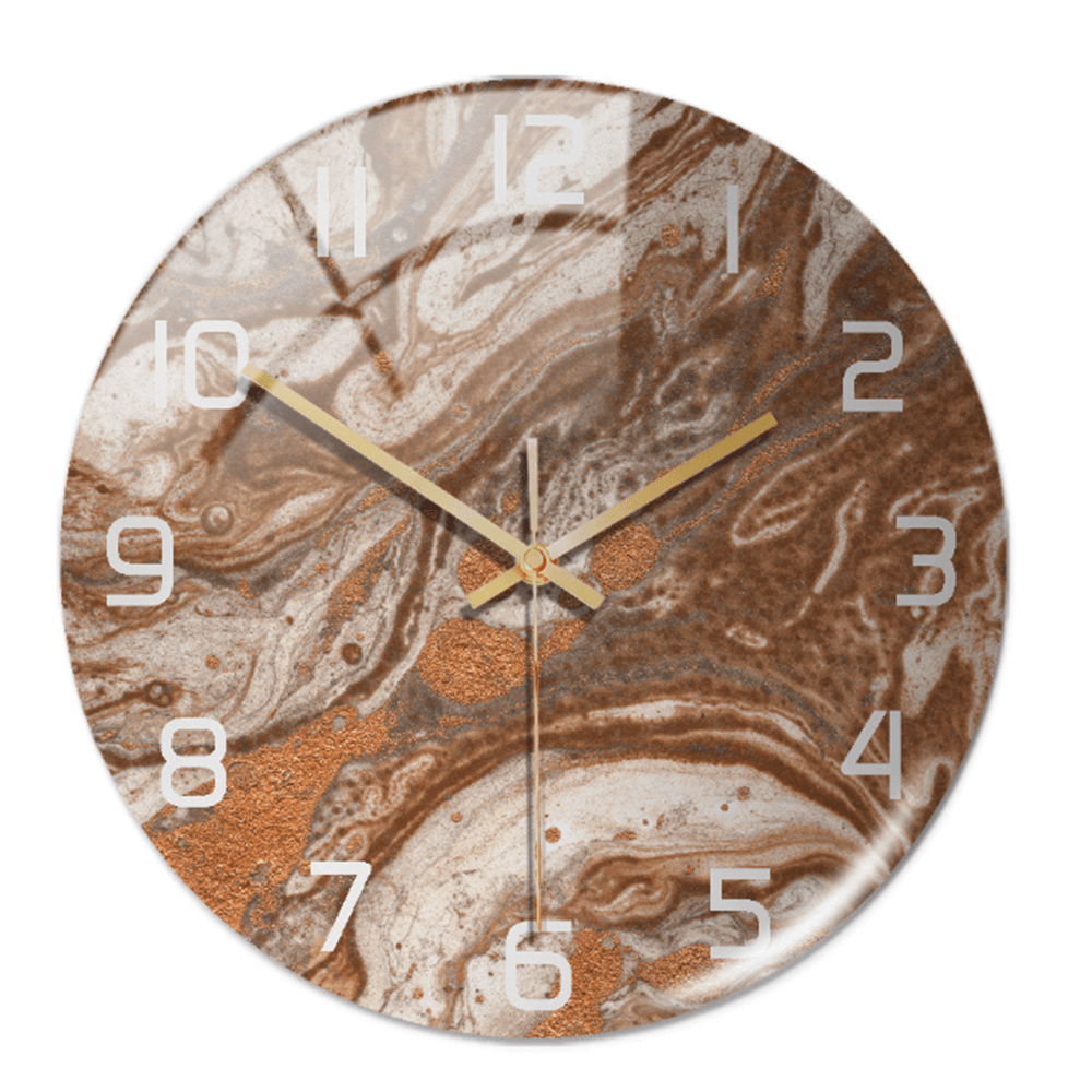 Horloge murale élégante aspect marbre 30 cm