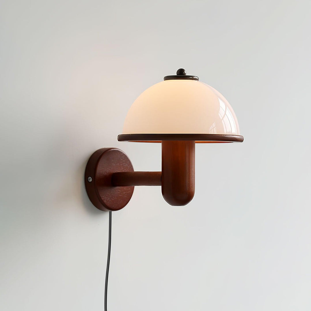 Pilz Design Wandleuchte Holz Modern