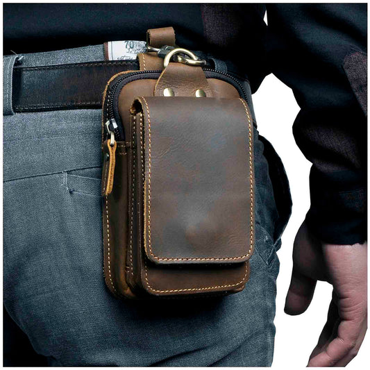 Sac banane en cuir pour homme