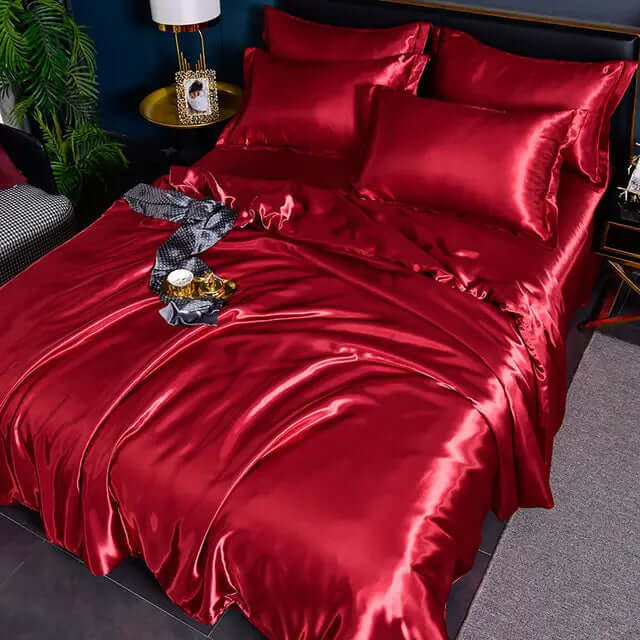 Satin-Bettbezug Set für Luxuriösen Schlafkomfort