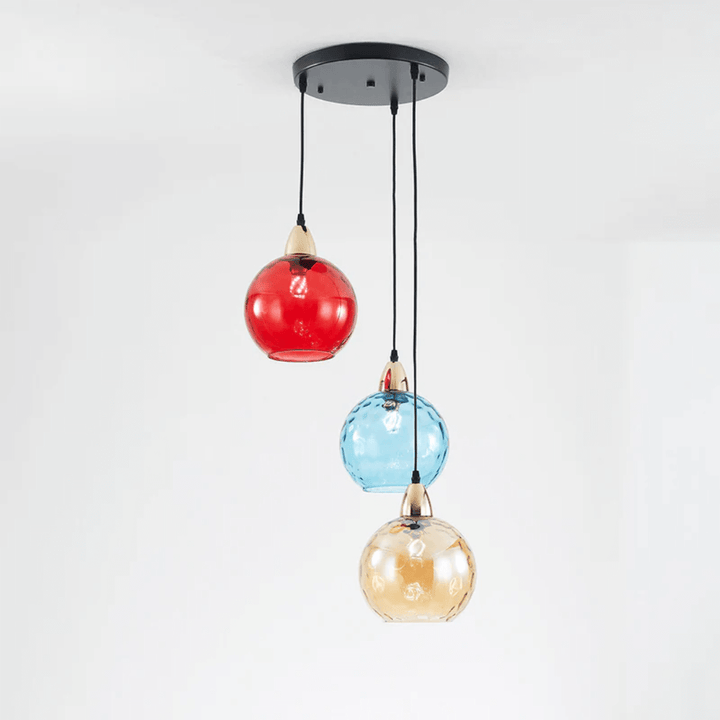 Moderne 3er Cluster Pendelleuchte Glas