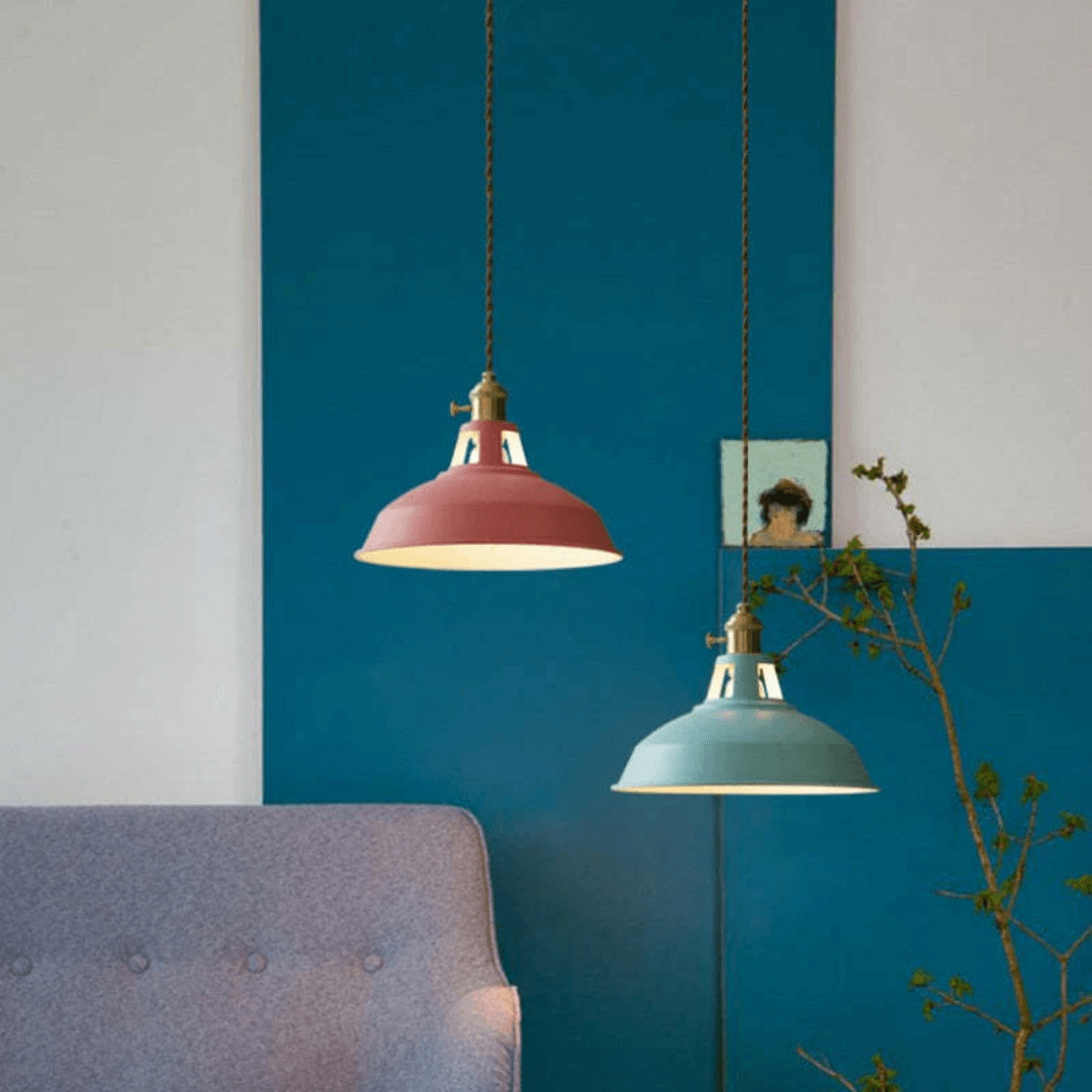 Bunte LED Hängelampe Modern Design Metall