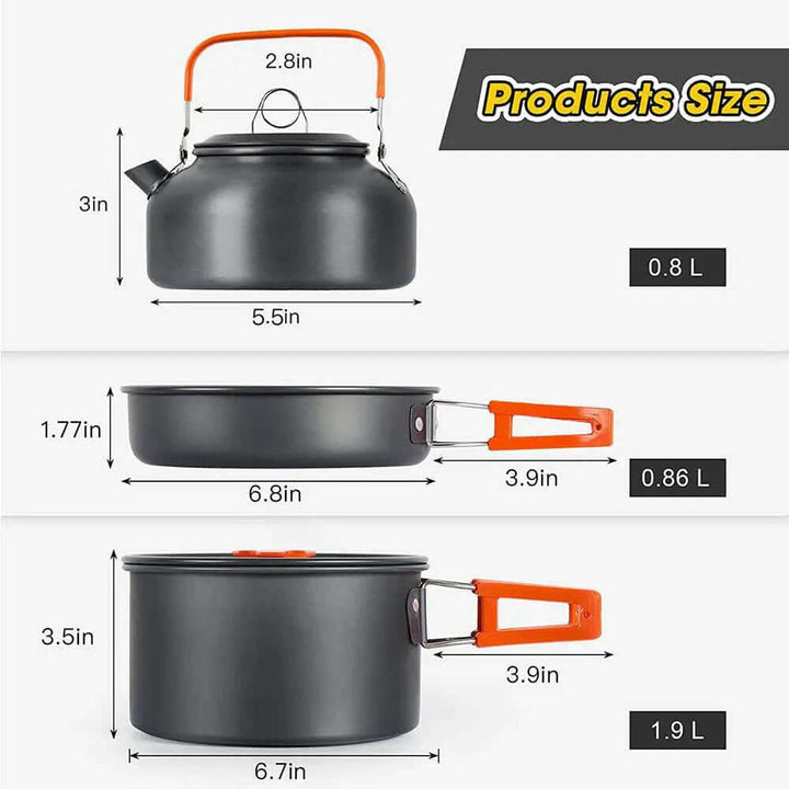 Leichtes Camping Kochset Outdoor